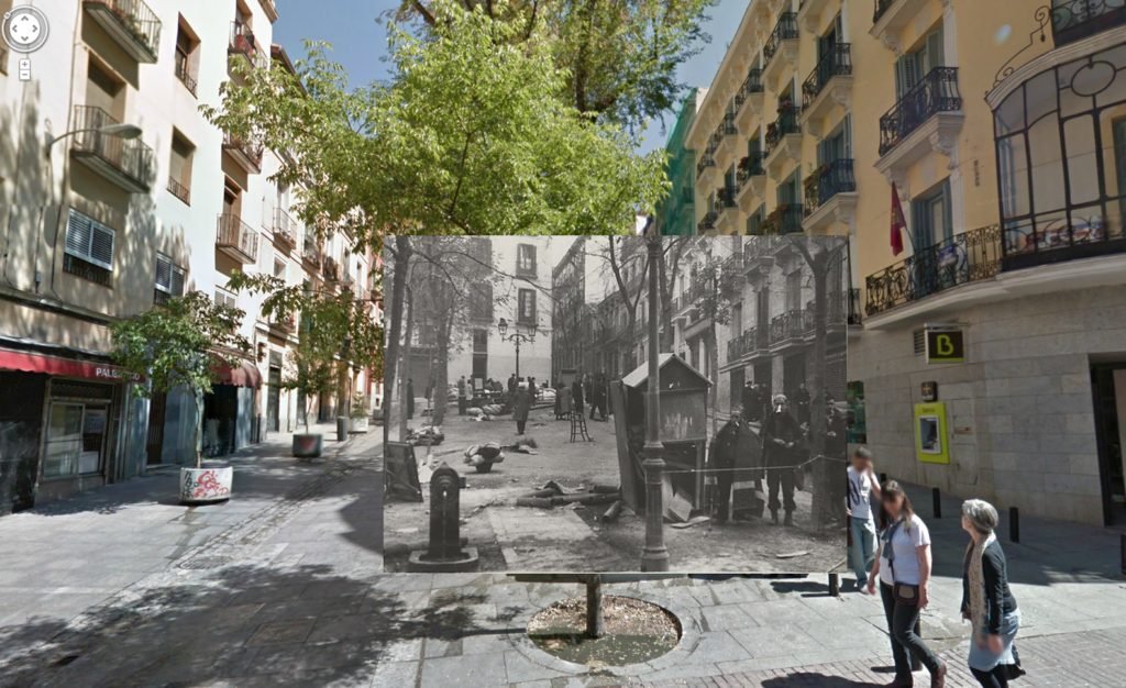 Calle Pez con Plaza de Carlos Cambronero (1937)