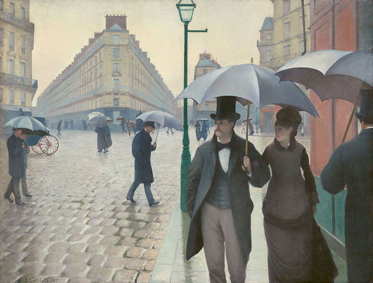 Una calle de París en un día de lluvia - Gustave Caillebotte
