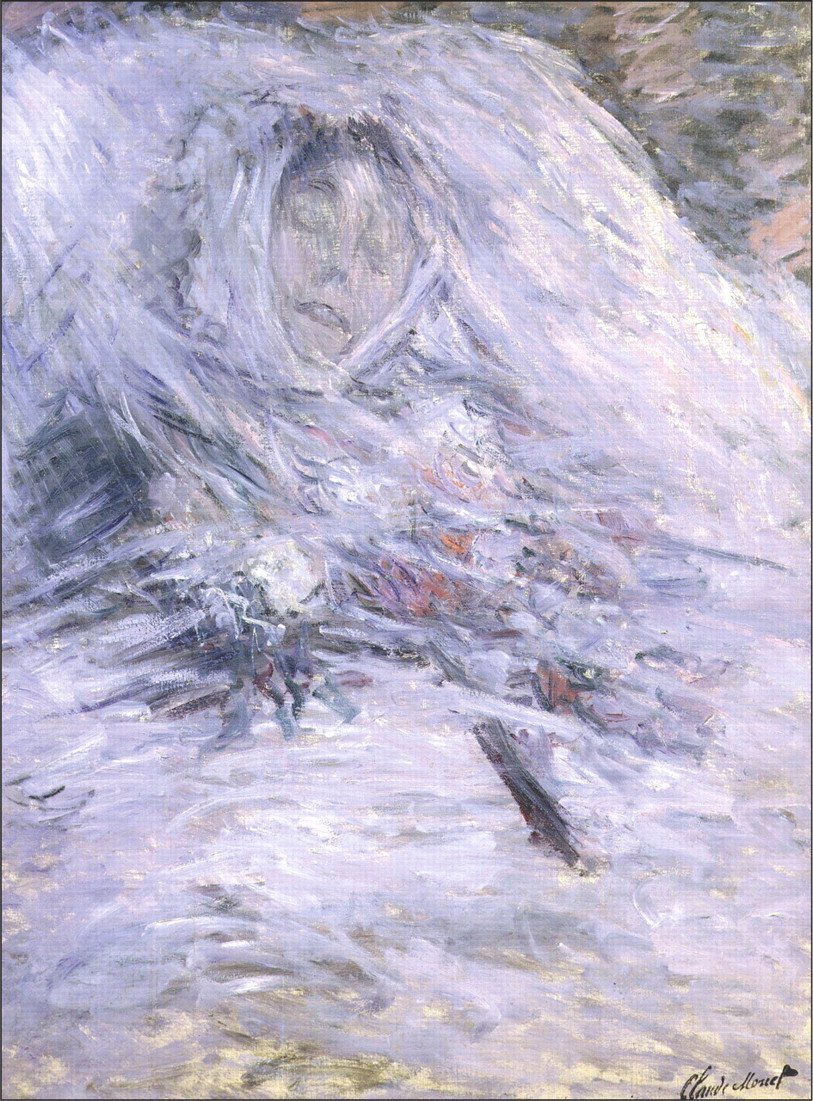 Camille Monet en su lecho de muerte - Monet