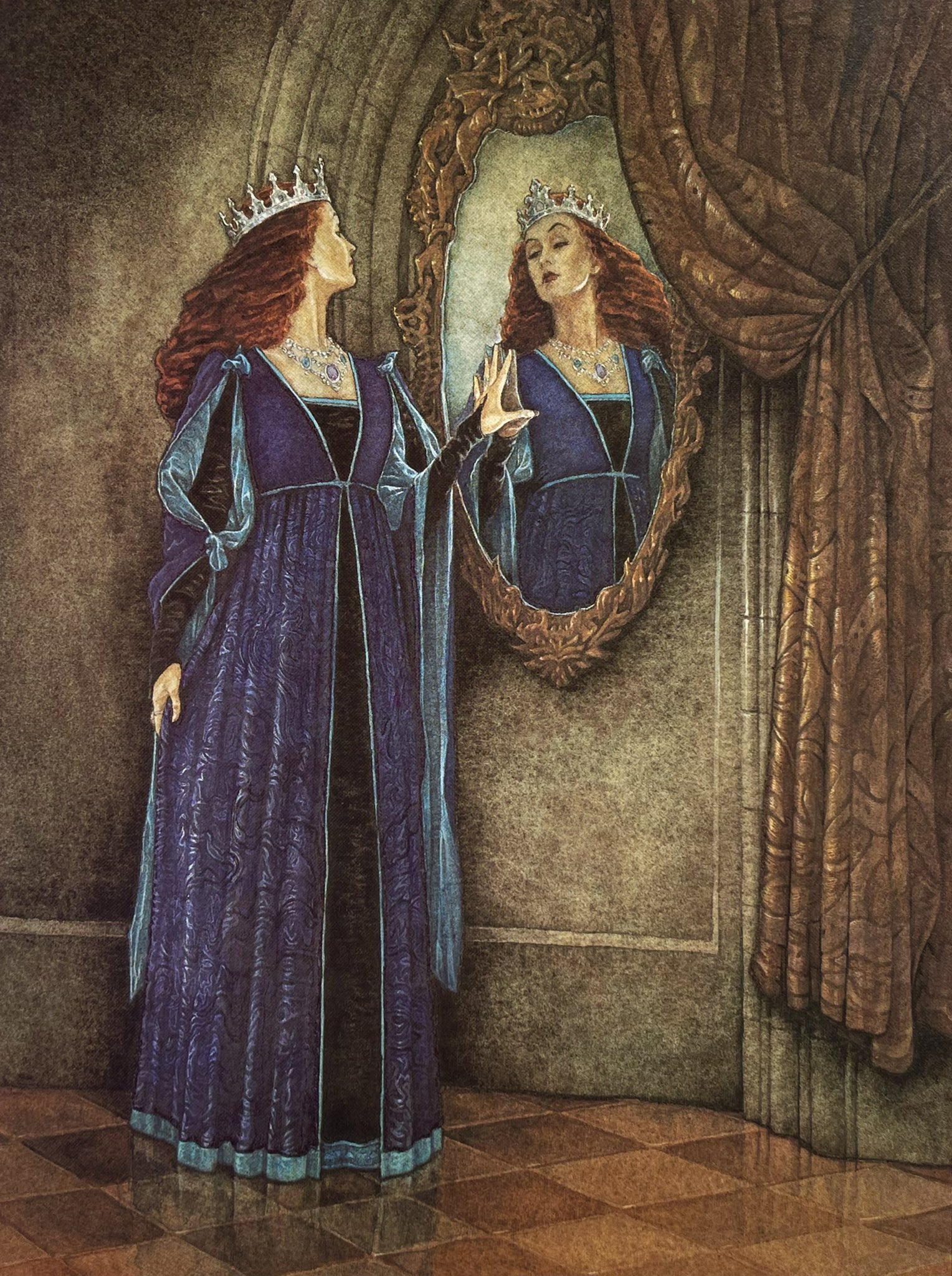Mirror Mirror on the wall - The Candlewick Book Of Fairy Tales por Sarah Hayes ilustrado por PJ Lynch